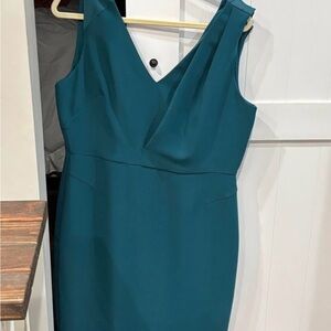 Elegant Teal Sleeveless Dress